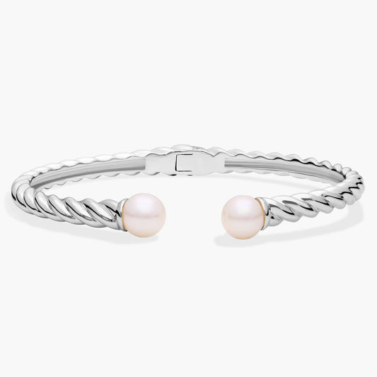 Freshwater Cultured Pearl Twisted Cuff Bracelet