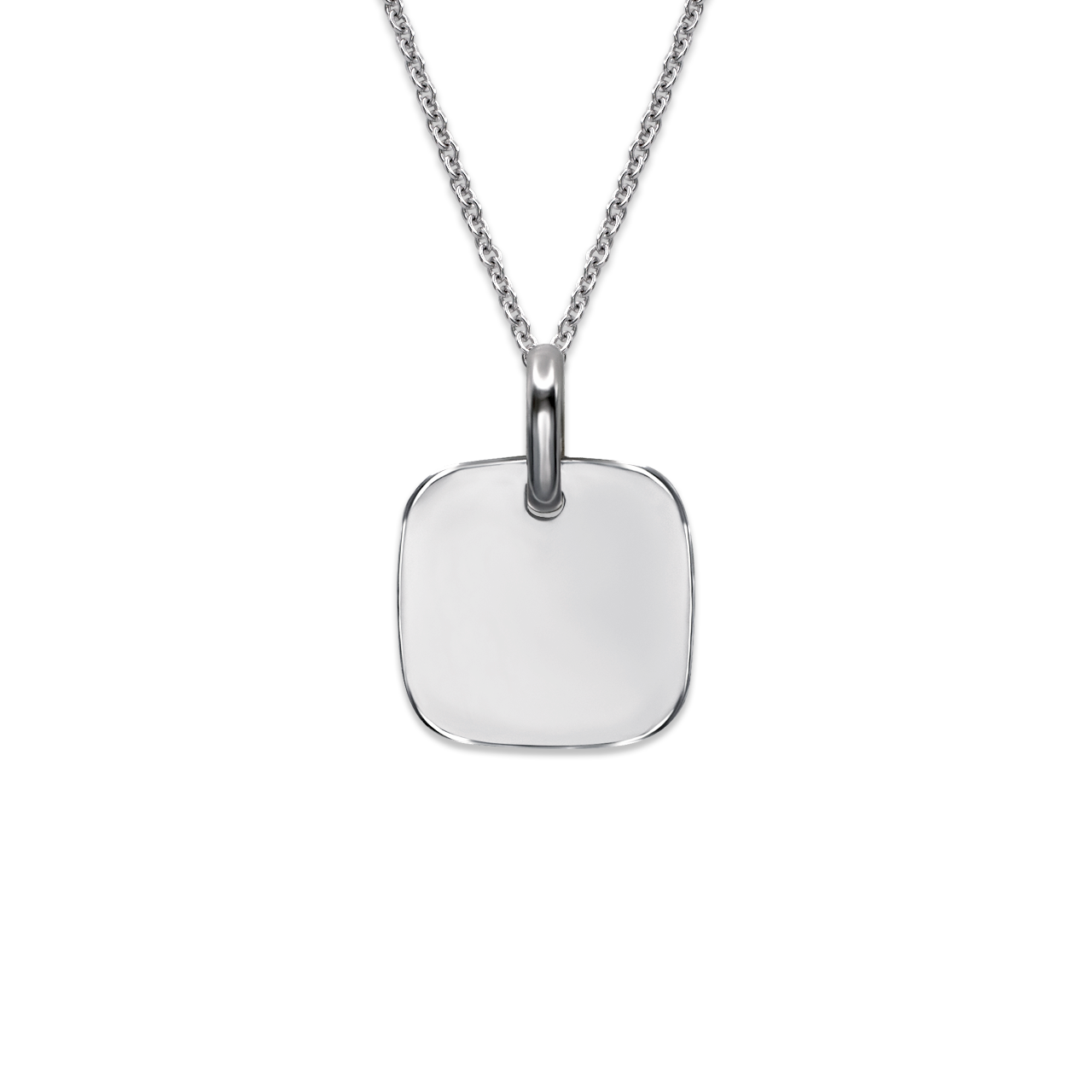 High Polished Square Pendant