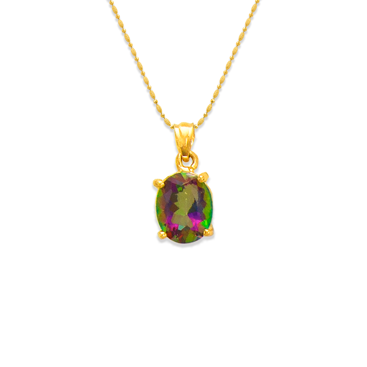 Mystic Topaz CZ Pendant