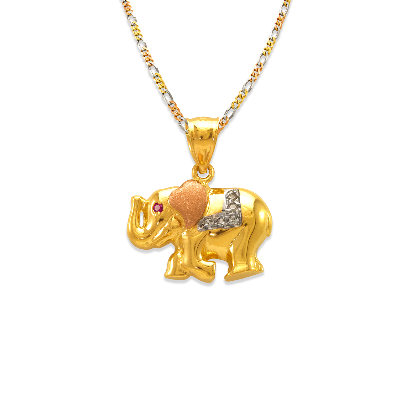 Fancy Elephant CZ Pendant