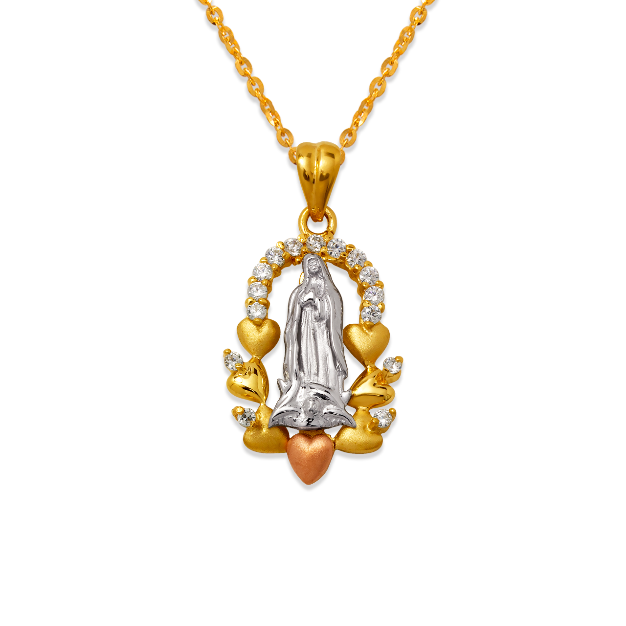 Fancy Guadalupe CZ Pendant