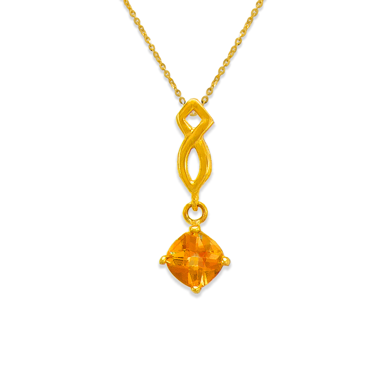 Hyacinth Topaz CZ Pendant