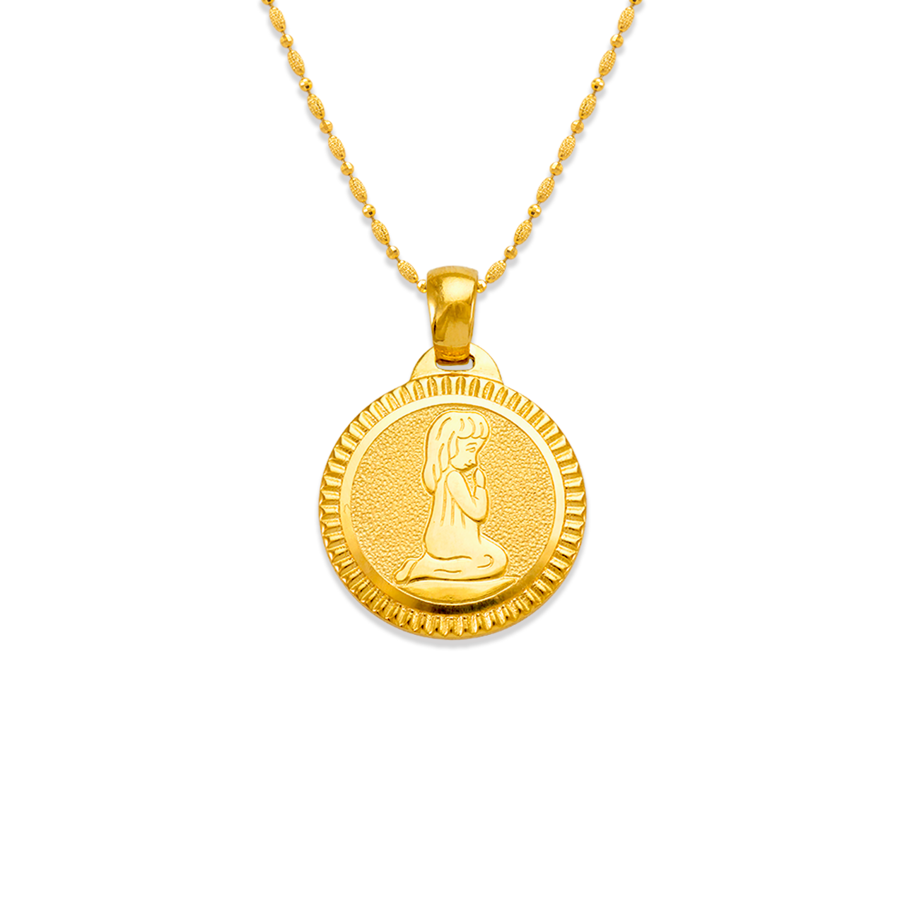 Praying Girl Communion Pendant