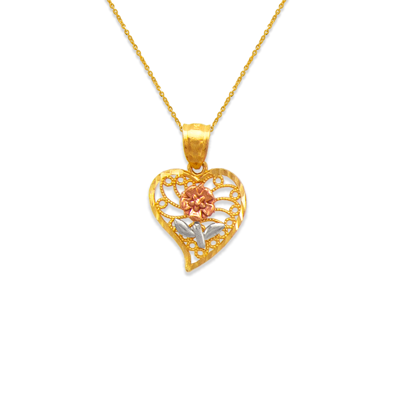 Rose Heart Pendant