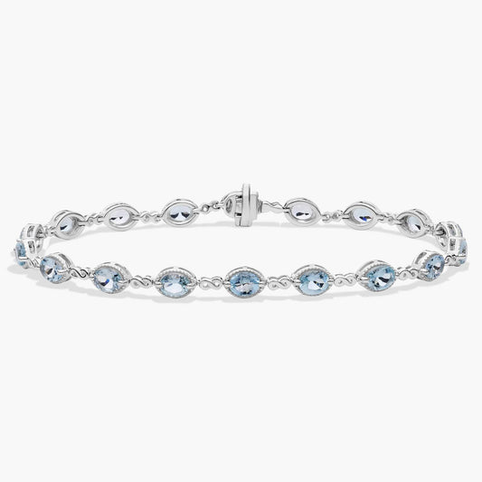 Aquamarine Infinity Link Bracelet