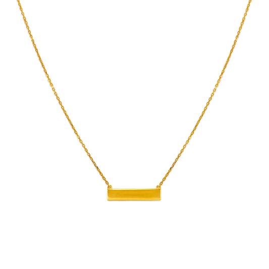 Fancy Plain Bar Necklace