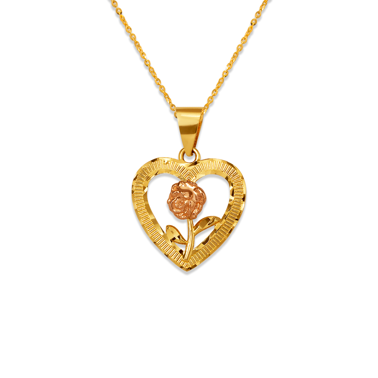 Rose Heart Pendant