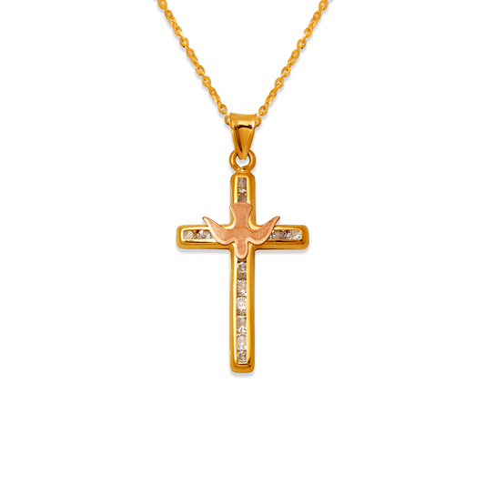 Communion Cross CZ Pendant