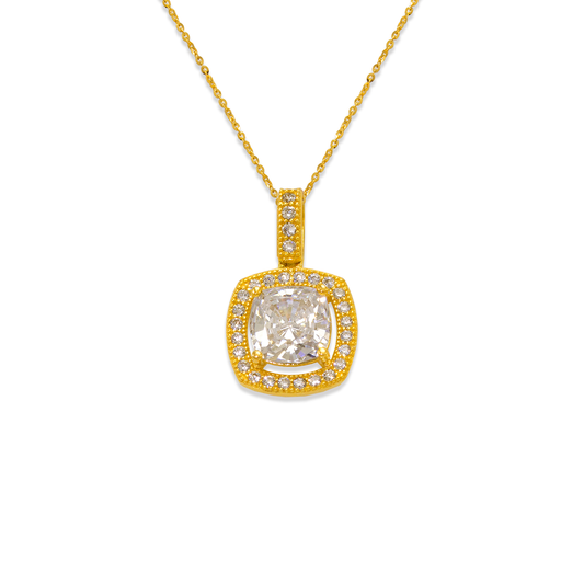 Fancy Cushion Cut CZ Pendant