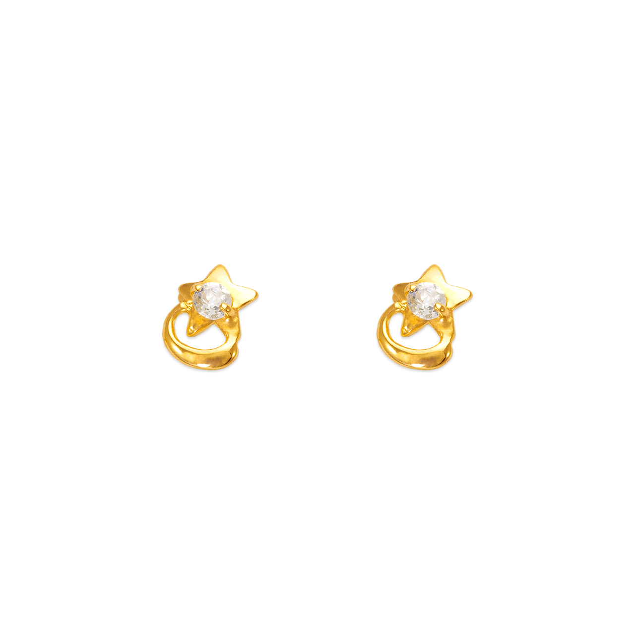 Star CZ Stud Earrings