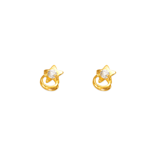 Star CZ Stud Earrings