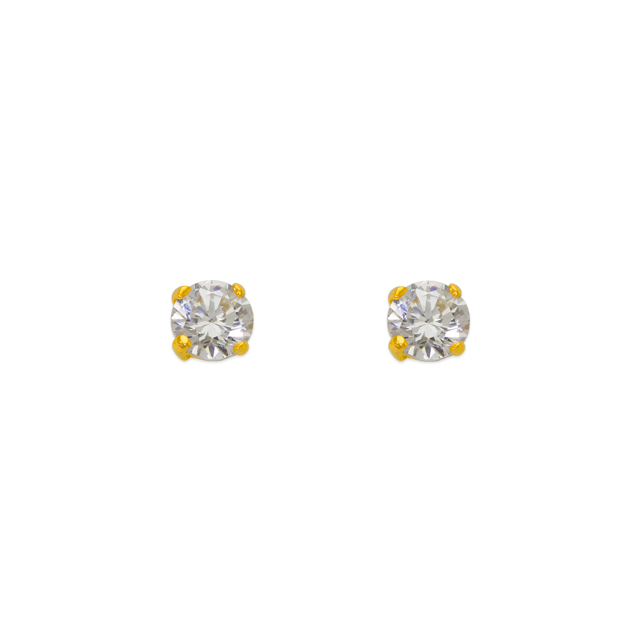 Screwback CZ Stud Earrings