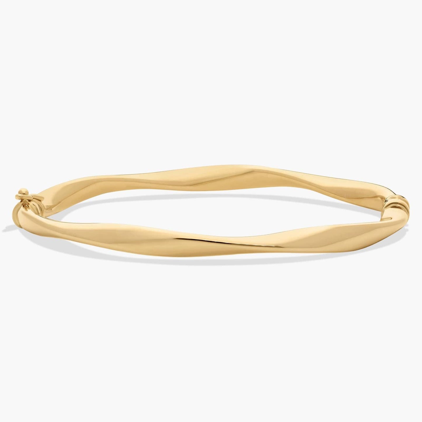 Twisted Hinged Bangle Bracelet