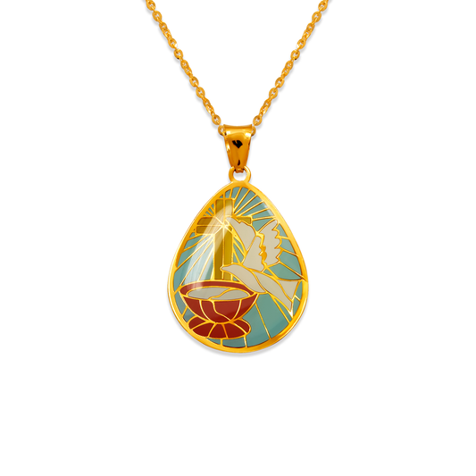 Teardrop Communion Enamel Pendant