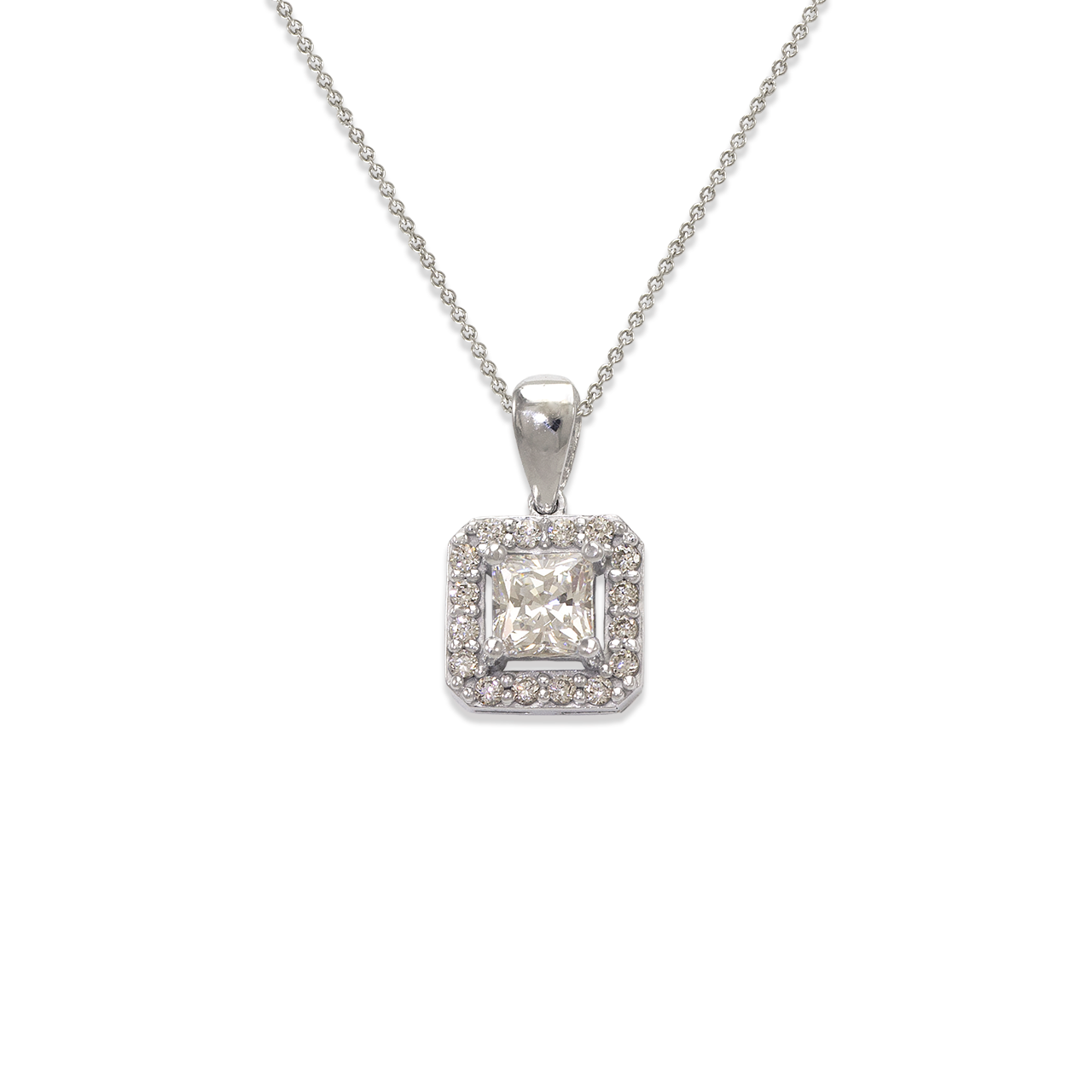 Fancy Princess Cut CZ Pendant