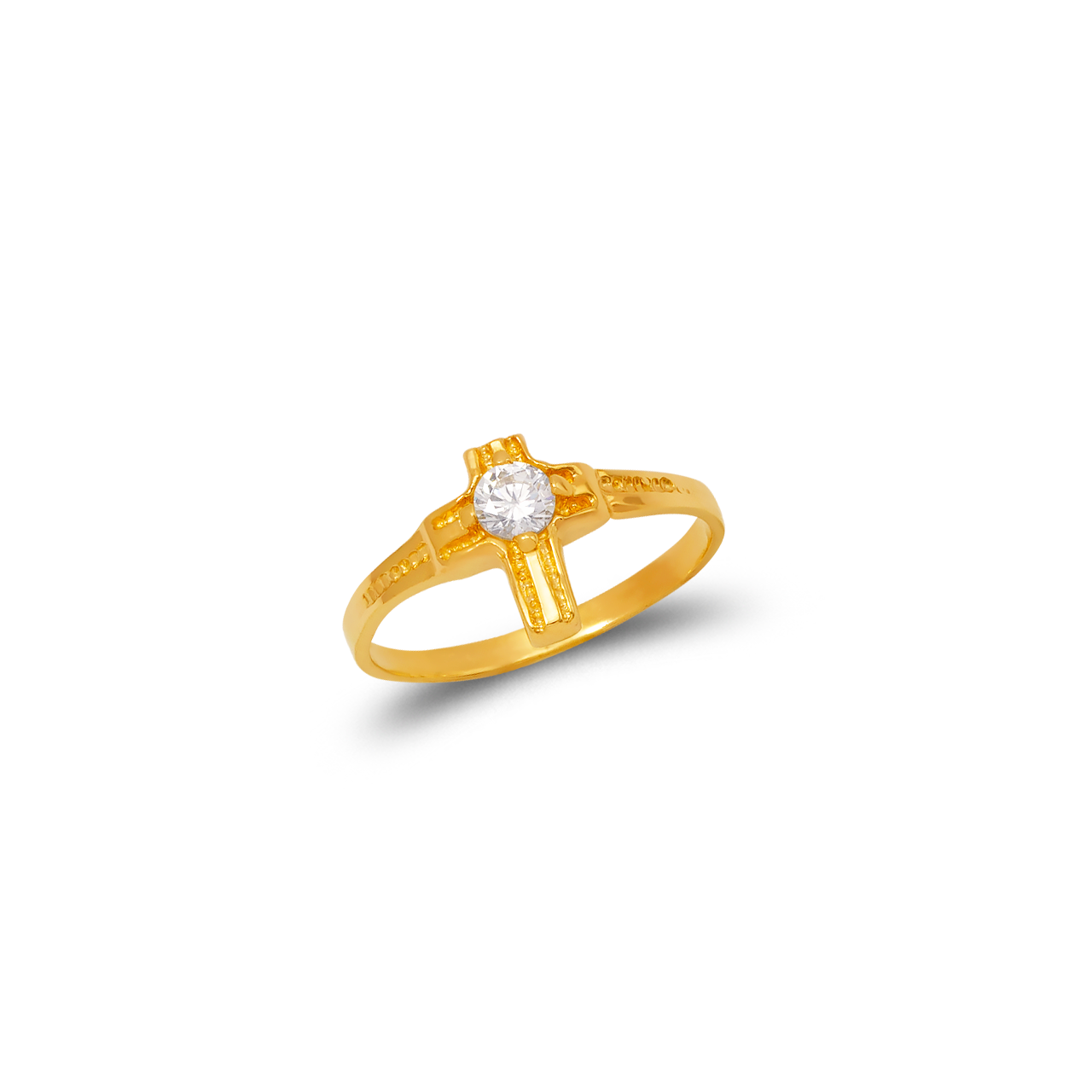 Kids Cross CZ Ring