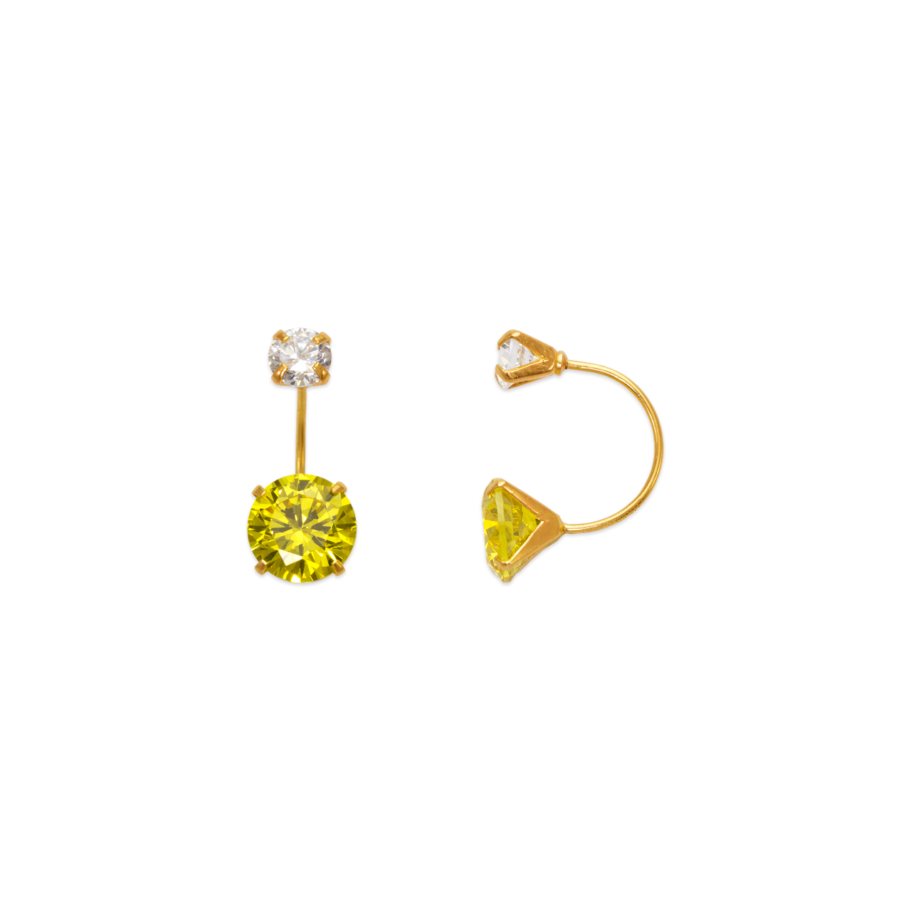 Telephone CZ Stud Earrings