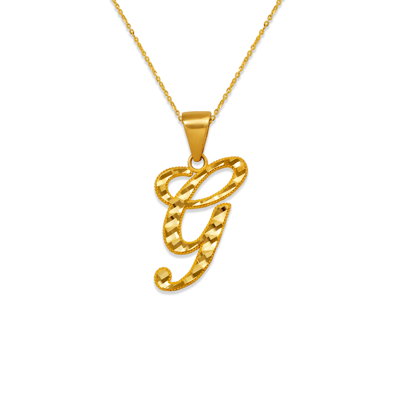 Initial Cursive Letter Pendant