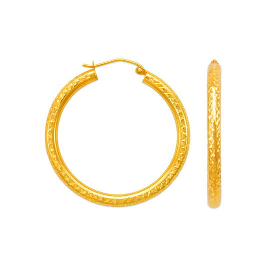 Round Tube Hoop Earriings