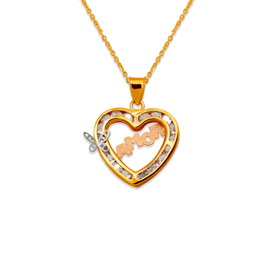 Amor Heart CZ Pendant