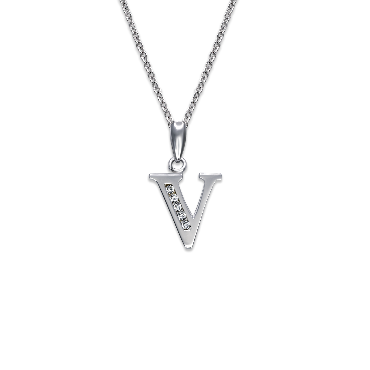 Initial V Pendant