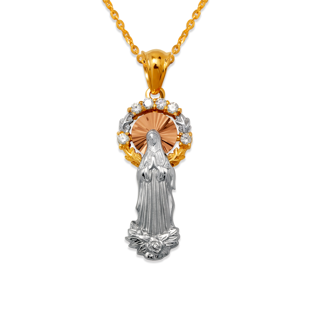 Fancy Guadalupe CZ Pendant