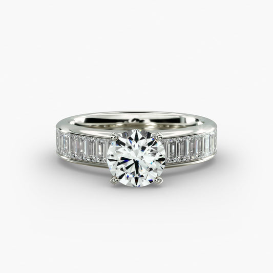 Channel Set Baguette Diamond Engagement Ring CHECK