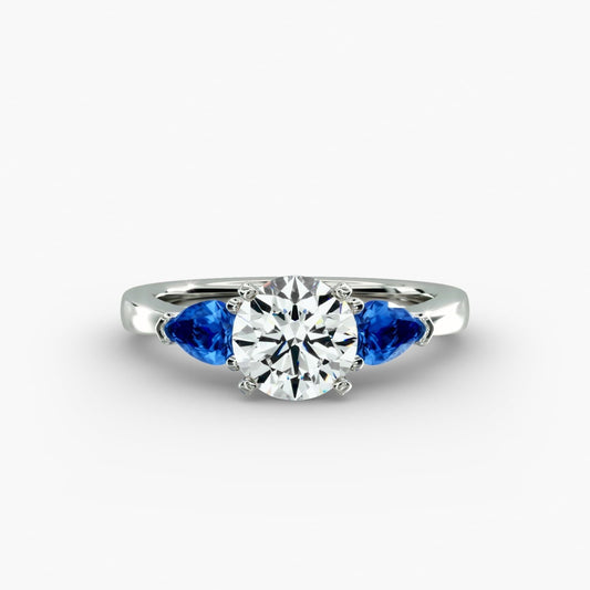 Classic Pear Shaped Sapphire Engagement Ring