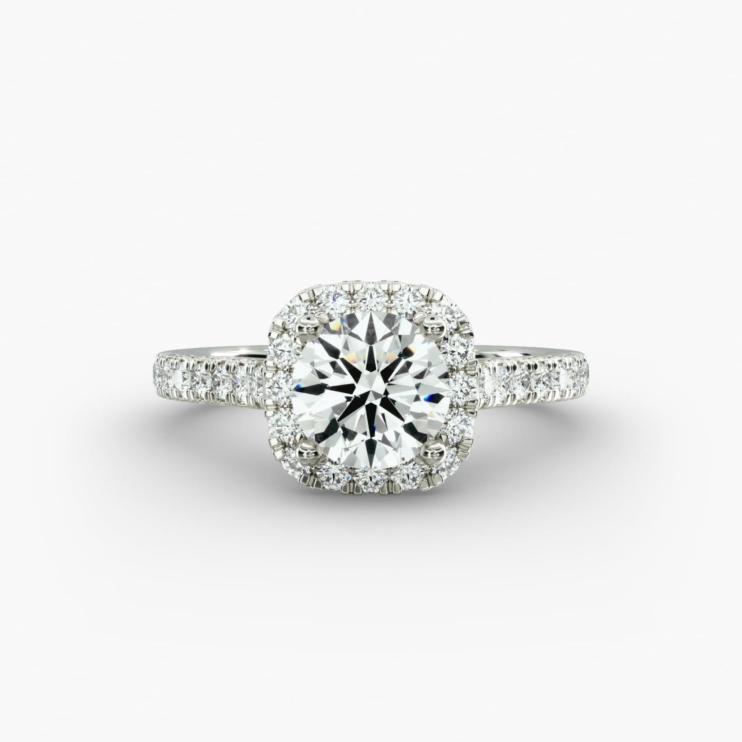 Cushion Halo Diamond Engagement Ring