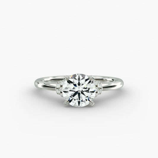 Delicate Aria Pavé Diamond Engagement Ring