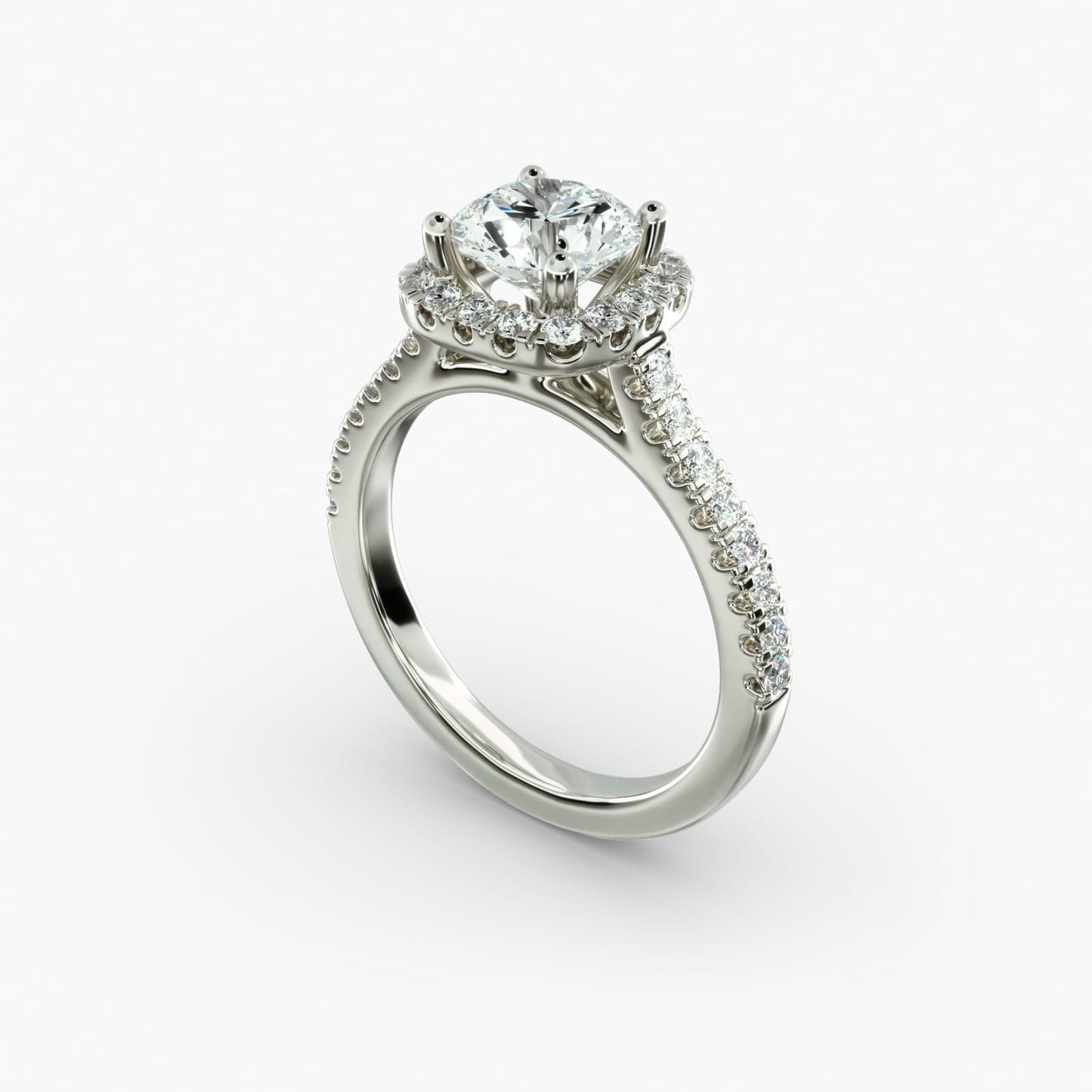 Cushion Halo Diamond Engagement Ring