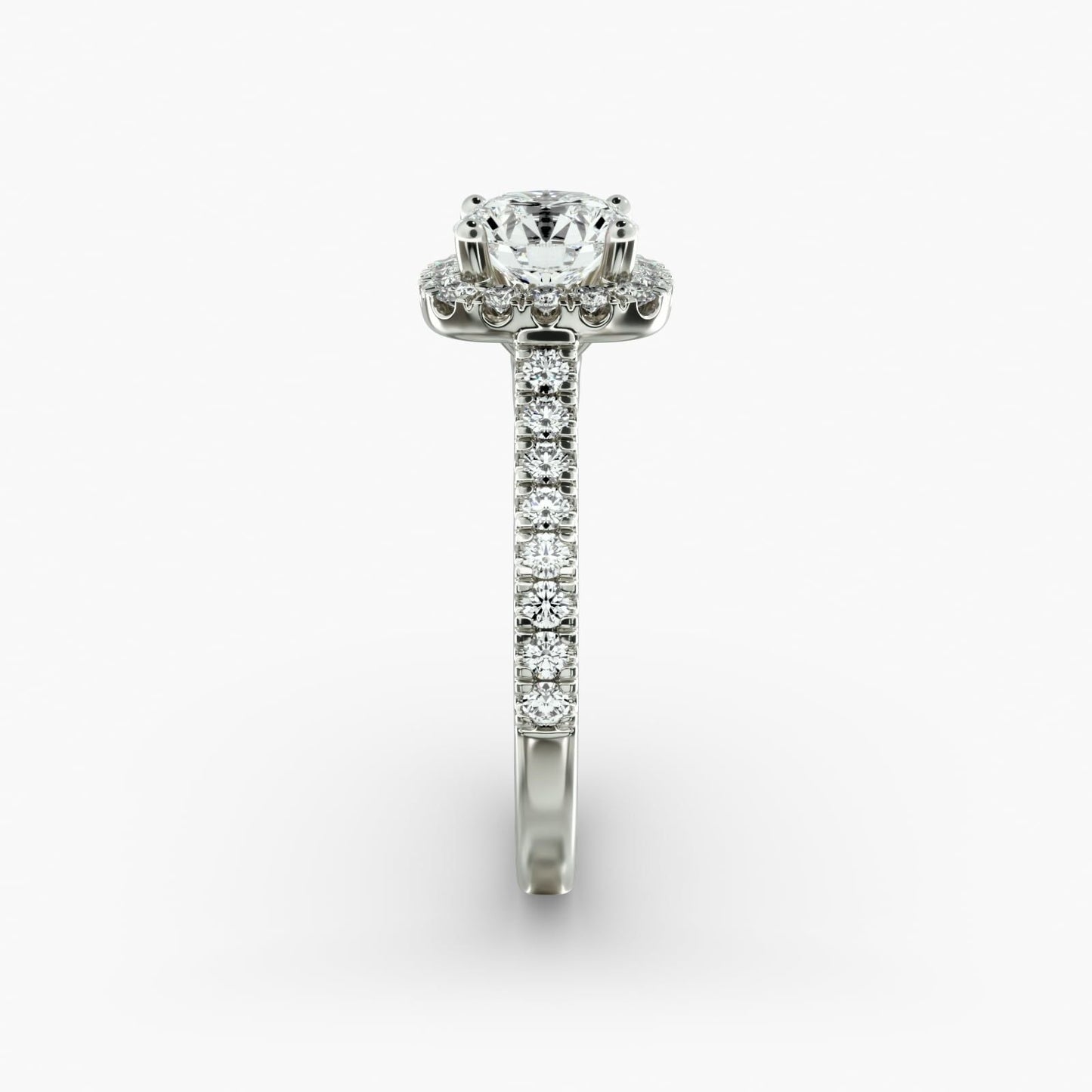 Cushion Halo Diamond Engagement Ring