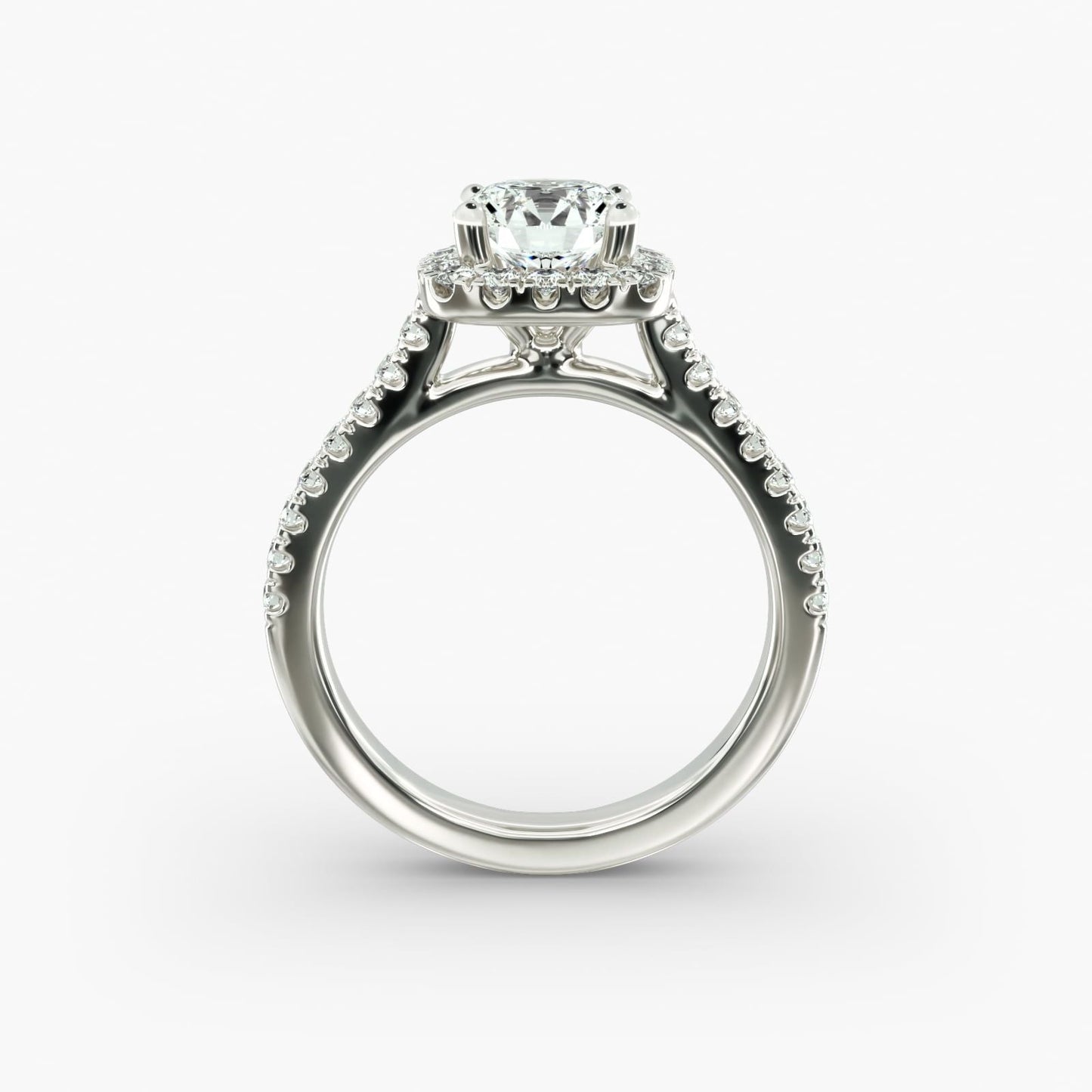 Cushion Halo Diamond Engagement Ring