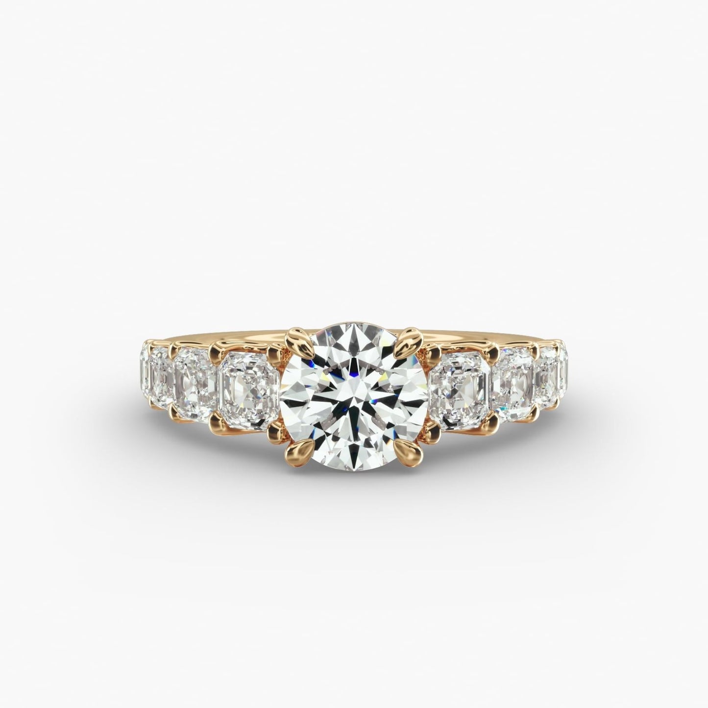 Asscher-Cut Diamond Engagement Ring