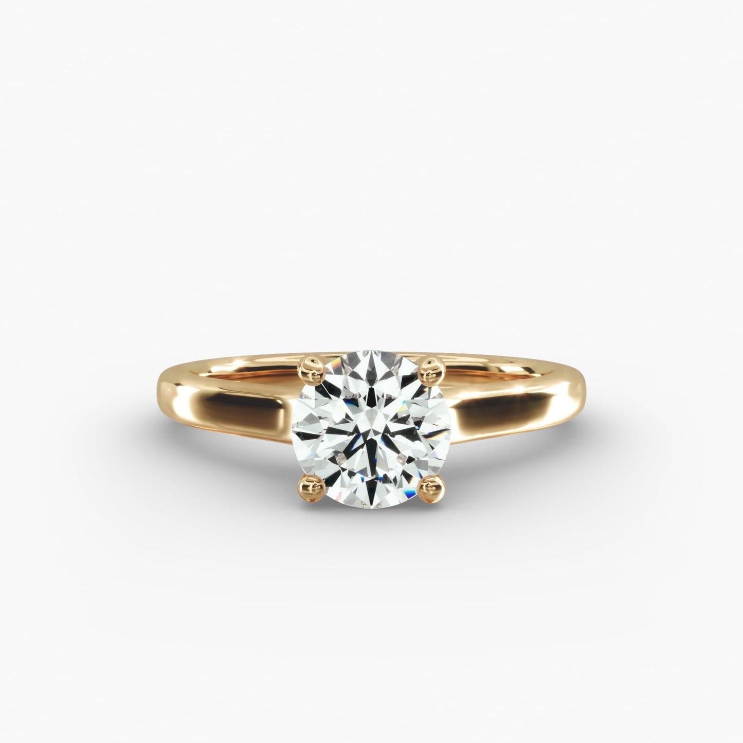 Twist Bridge Solitaire Engagement Ring