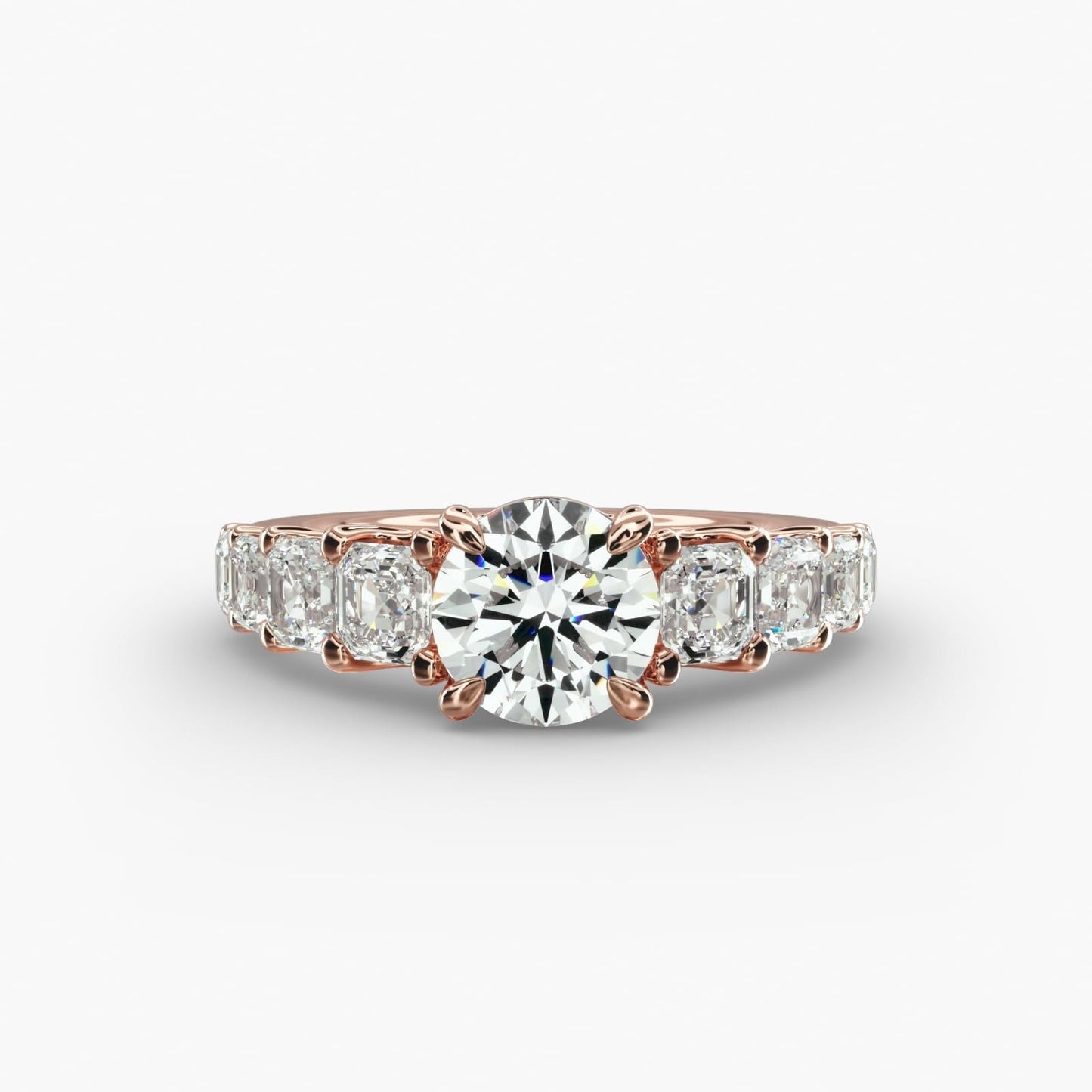 Asscher-Cut Diamond Engagement Ring