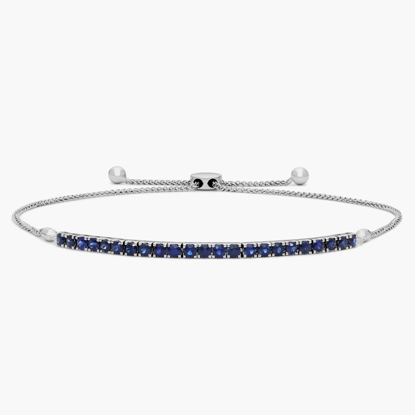 Riviera Pavé Sapphire and Diamond Alternating Bolo Bracelet